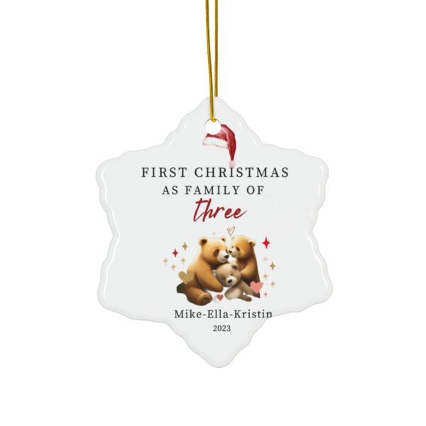 Personalized Family of 3, 4,6 Christmas ornament