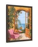 Henri Matisse Framed Canvas Open window