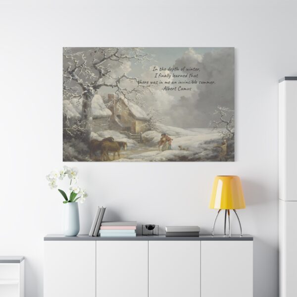 Winter Scene Quote Canvas Christmas Art