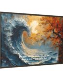 Original Ocean Abstract Sunset Oil Painting