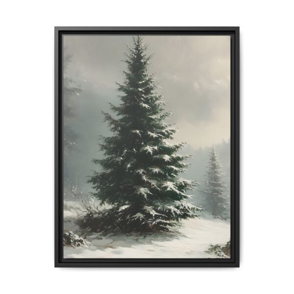 Vintage Evergreen Tree Print Christmas Wall Art