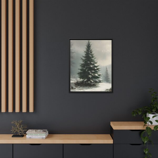 Vintage Evergreen Tree Print Christmas Wall Art