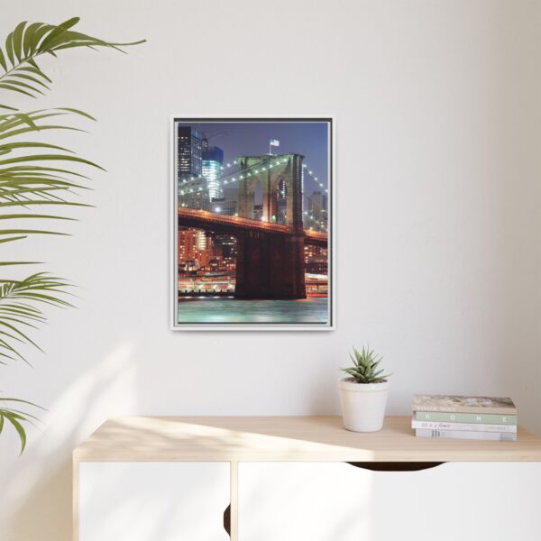 Framed Canvas of Brooklyn Bridge, New York