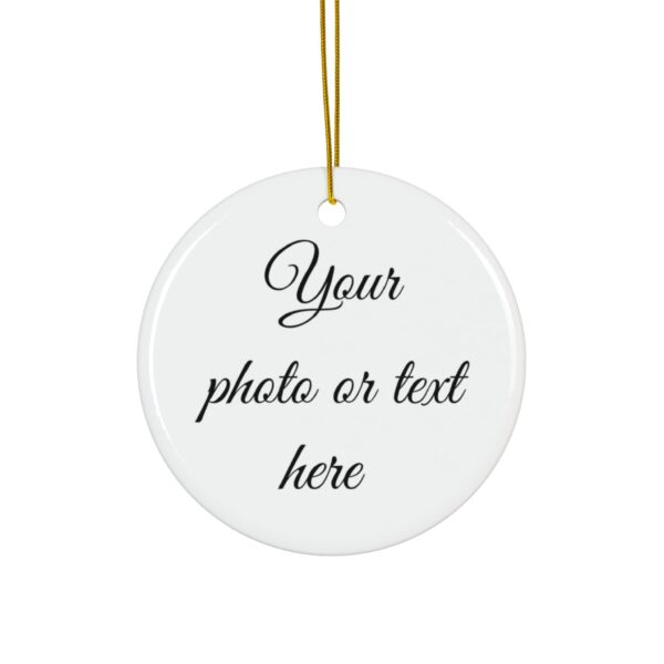 Double-Sided Custom Photo Ornament, Personalized Christmas Tree Decoration with Front and Back Pictures.