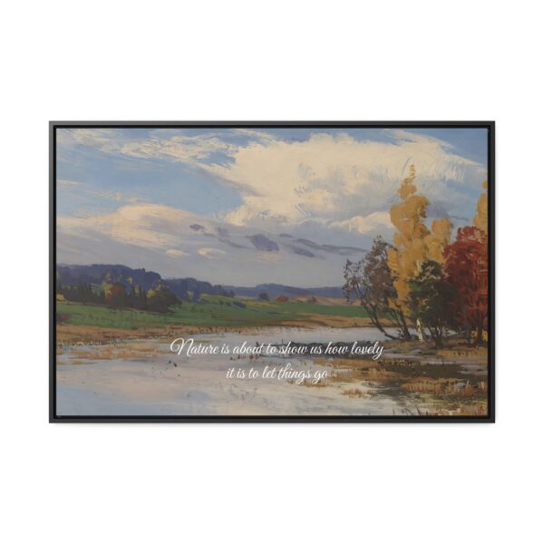 Autumn Quote Nature Framed Canvas