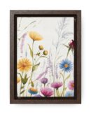 Wildflower Botanical Framed Canvas