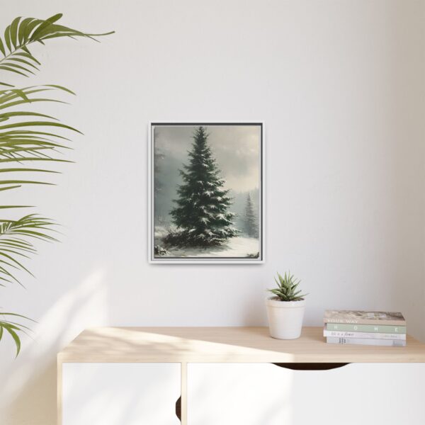 Vintage Evergreen Tree Print Christmas Wall Art