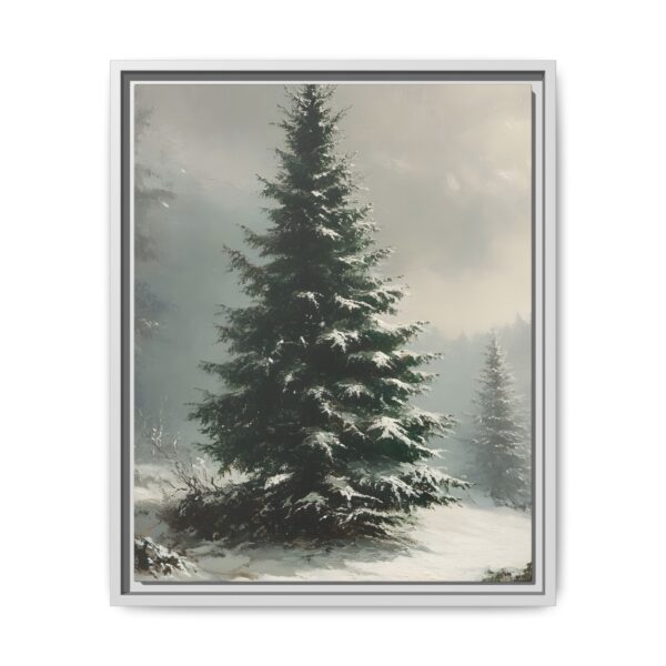 Vintage Evergreen Tree Print Christmas Wall Art