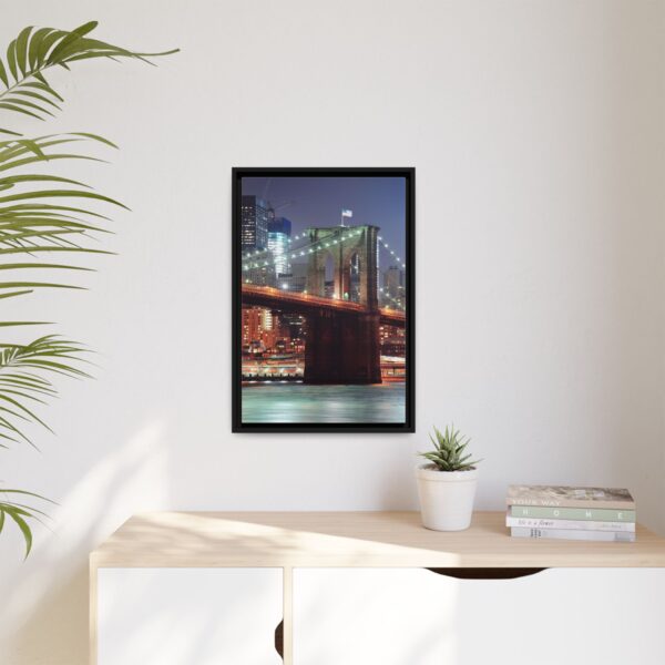 Framed Canvas of Brooklyn Bridge, New York