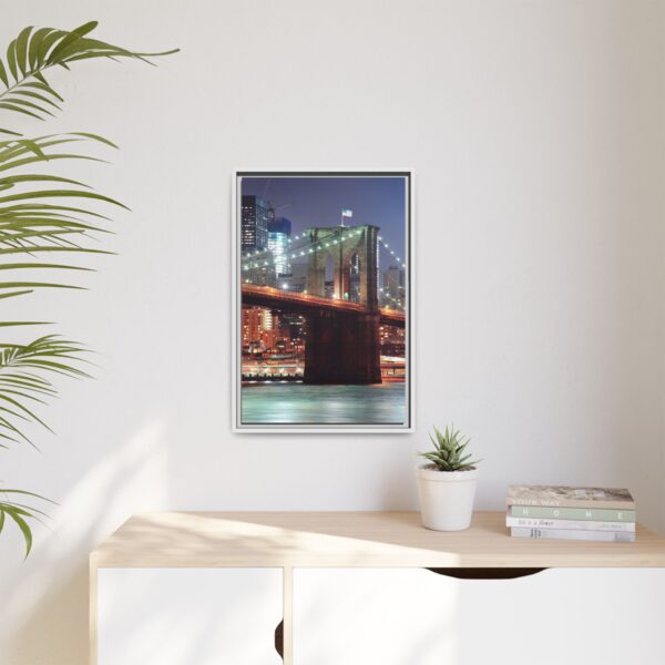 Framed Canvas of Brooklyn Bridge, New York