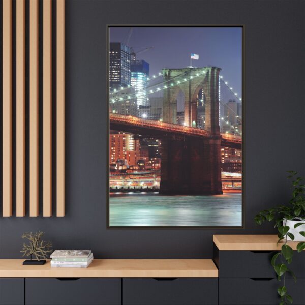 Framed Canvas of Brooklyn Bridge, New York