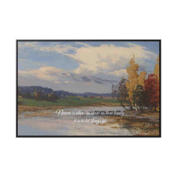 Autumn Quote Nature Framed Canvas