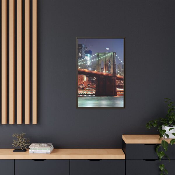 Framed Canvas of Brooklyn Bridge, New York