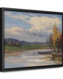 Autumn Quote Nature Framed Canvas
