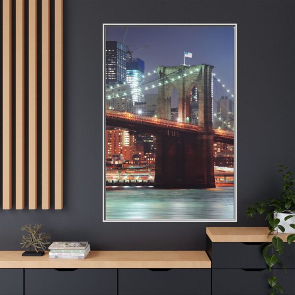 Framed Canvas of Brooklyn Bridge, New York