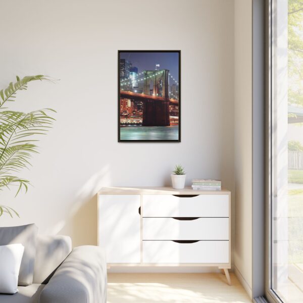 Framed Canvas of Brooklyn Bridge, New York