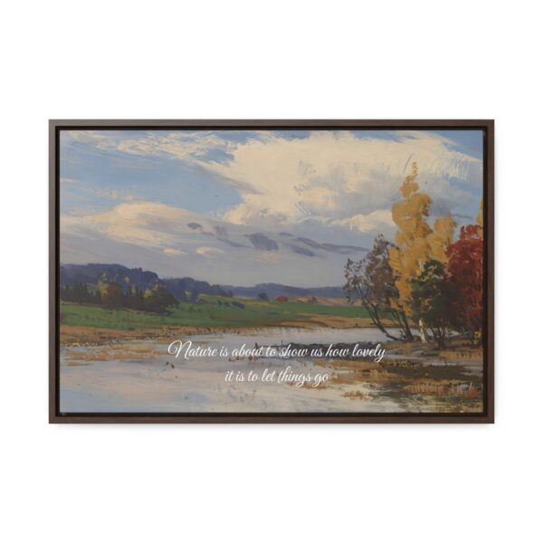 Autumn Quote Nature Framed Canvas