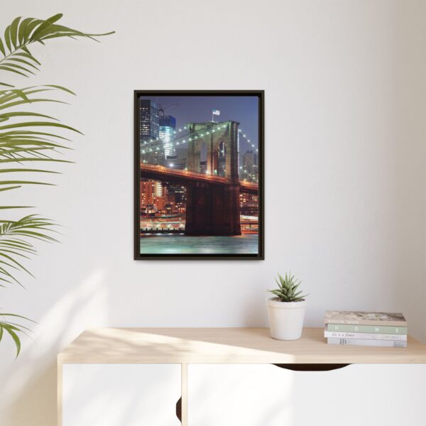 Framed Canvas of Brooklyn Bridge, New York