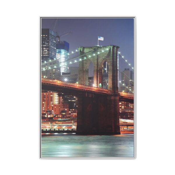 Framed Canvas of Brooklyn Bridge, New York