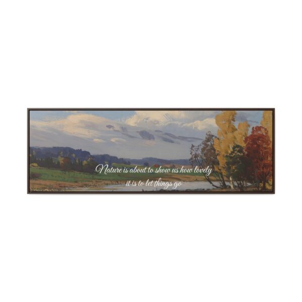 Autumn Quote Nature Framed Canvas