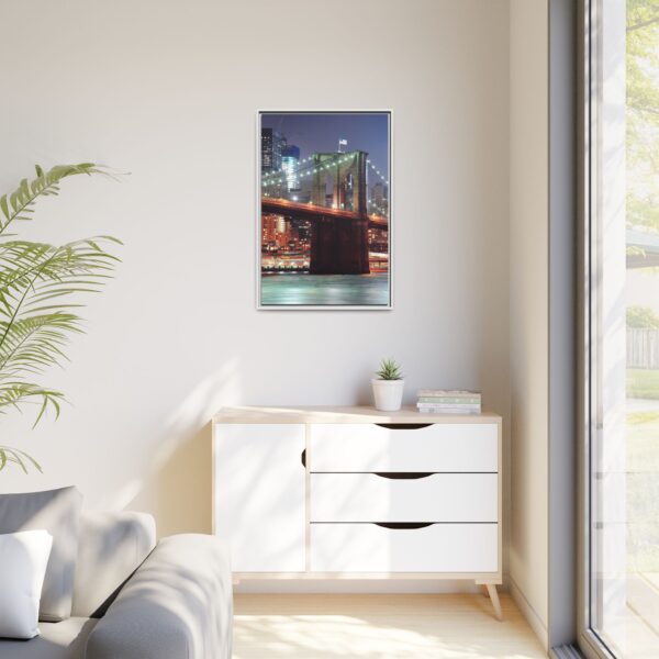 Framed Canvas of Brooklyn Bridge, New York