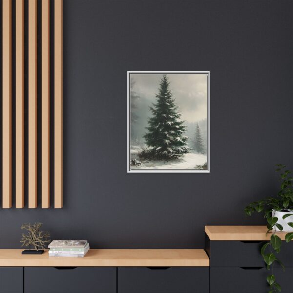 Vintage Evergreen Tree Print Christmas Wall Art