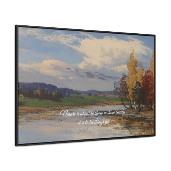 Autumn Quote Nature Framed Canvas