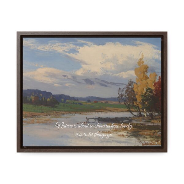 Autumn Quote Nature Framed Canvas