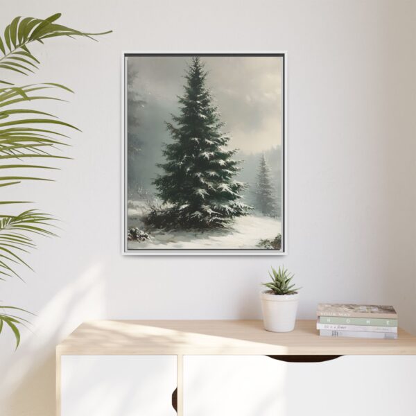 Vintage Evergreen Tree Print Christmas Wall Art