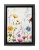 Wildflower Botanical Framed Canvas