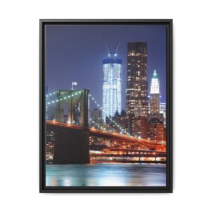 Framed Canvas New York Brooklyn Bridge