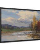Autumn Quote Nature Framed Canvas