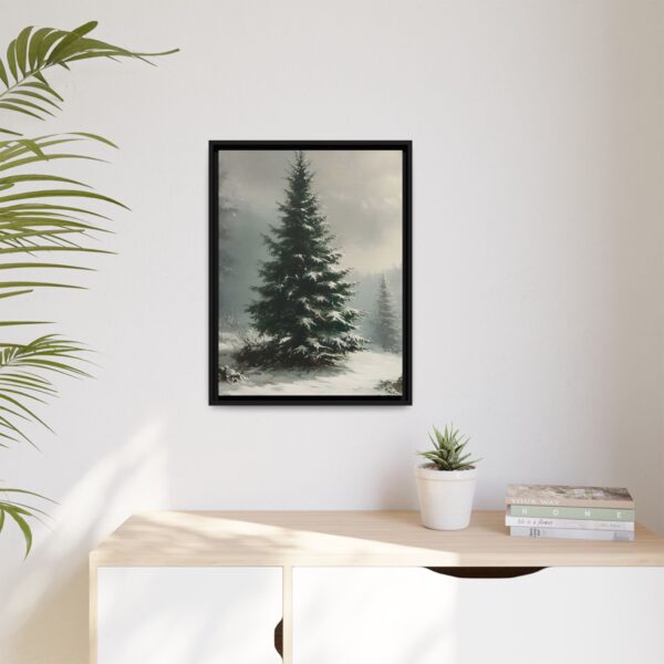 Vintage Evergreen Tree Print Christmas Wall Art