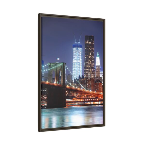 Framed Canvas New York Brooklyn Bridge