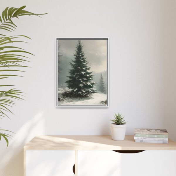 Vintage Evergreen Tree Print Christmas Wall Art