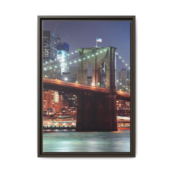 Framed Canvas of Brooklyn Bridge, New York