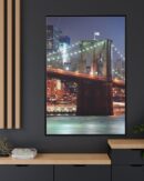 Framed Canvas of Brooklyn Bridge, New York