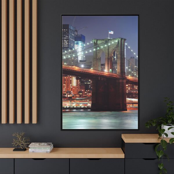 Framed Canvas of Brooklyn Bridge, New York