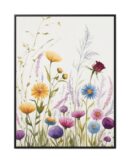 Wildflower Botanical Framed Canvas