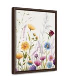 Wildflower Botanical Framed Canvas