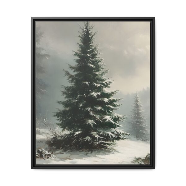 Vintage Evergreen Tree Print Christmas Wall Art