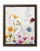 Wildflower Botanical Framed Canvas