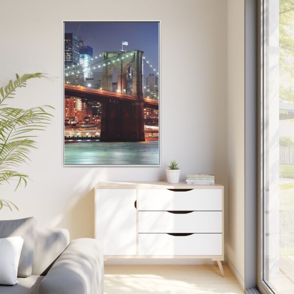 Framed Canvas of Brooklyn Bridge, New York