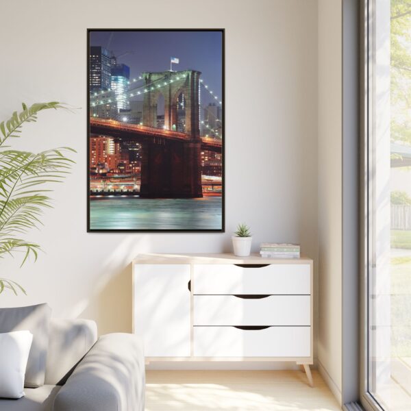 Framed Canvas of Brooklyn Bridge, New York