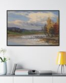 Autumn Quote Nature Framed Canvas